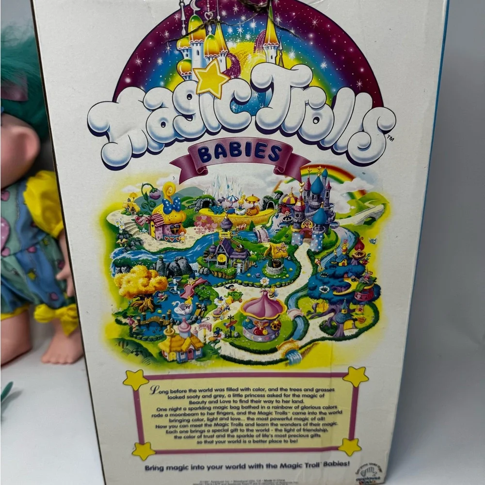 Vtg 1991 Magic Trolls Babies Alissa Troll Doll 12
